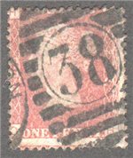 Great Britain Scott 33 Used Plate 208 - OH
